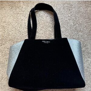 Jimmy Choo Black and Silver Tote Bag